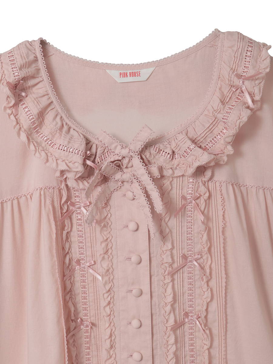 ミニリボンいっぱいティアードワンピース 詳細画像 シロ 14