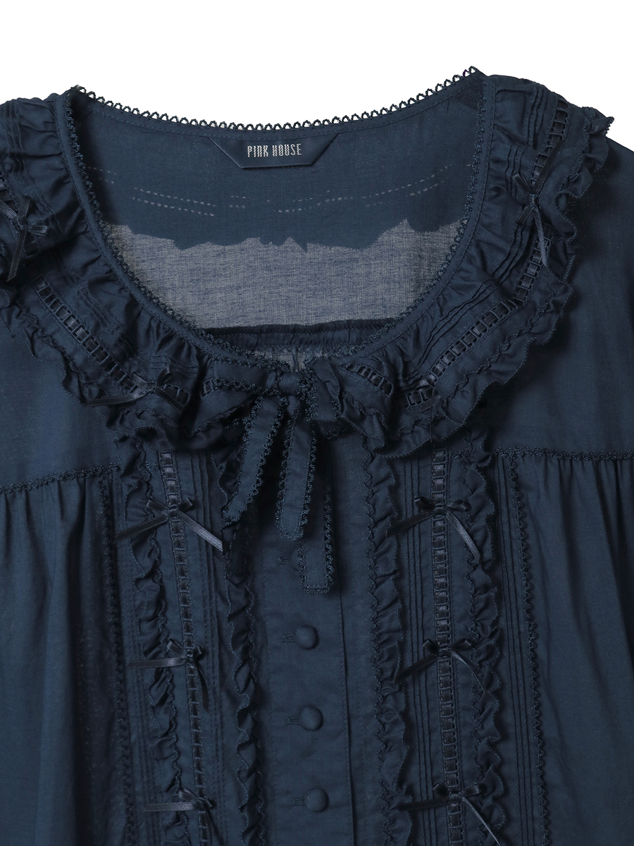 ミニリボンいっぱいティアードワンピース 詳細画像 シロ 16