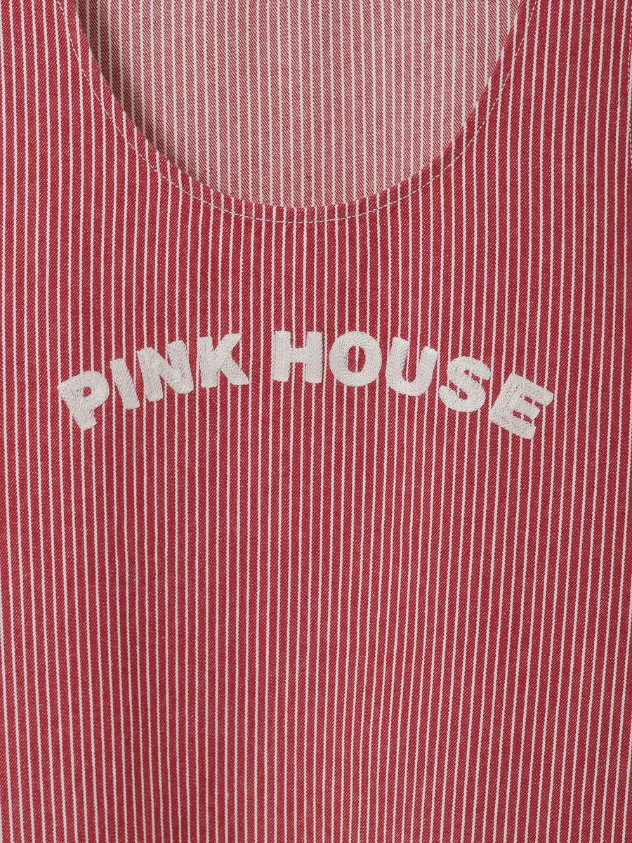 ネームワッペンいっぱいヒッコリージャンパースカート 詳細画像 アカ 6