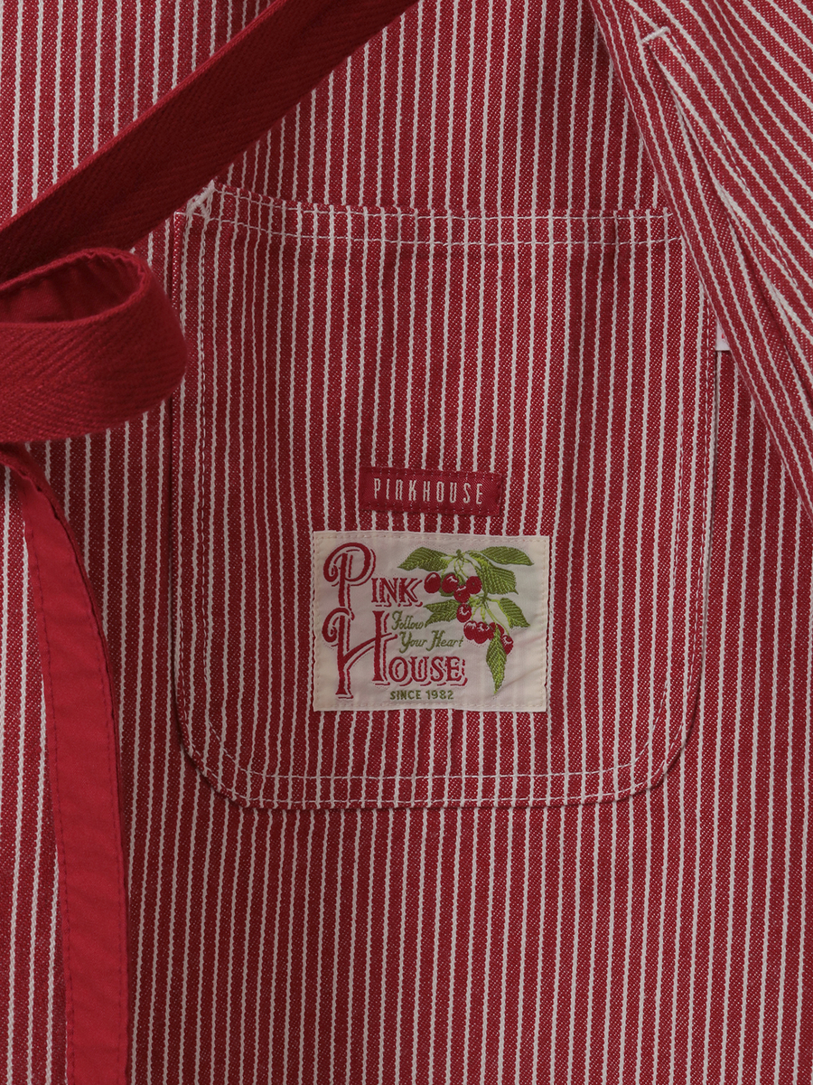 ネームワッペンいっぱいヒッコリージャンパースカート 詳細画像 アカ 8