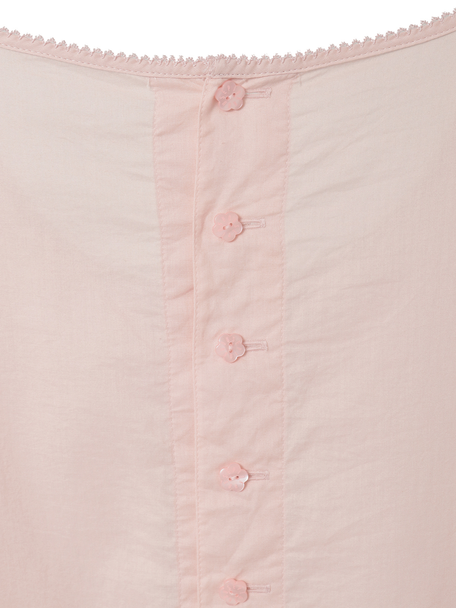 トロンプルイユラビットプリント使いローンワンピース 詳細画像 ピンク 4