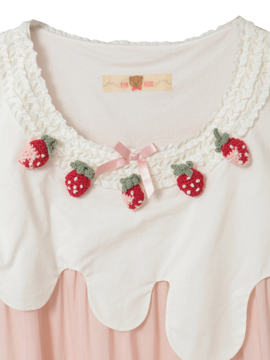 アニバーサリーケーキモチーフパッチワークワンピース 詳細画像 クリーム 3