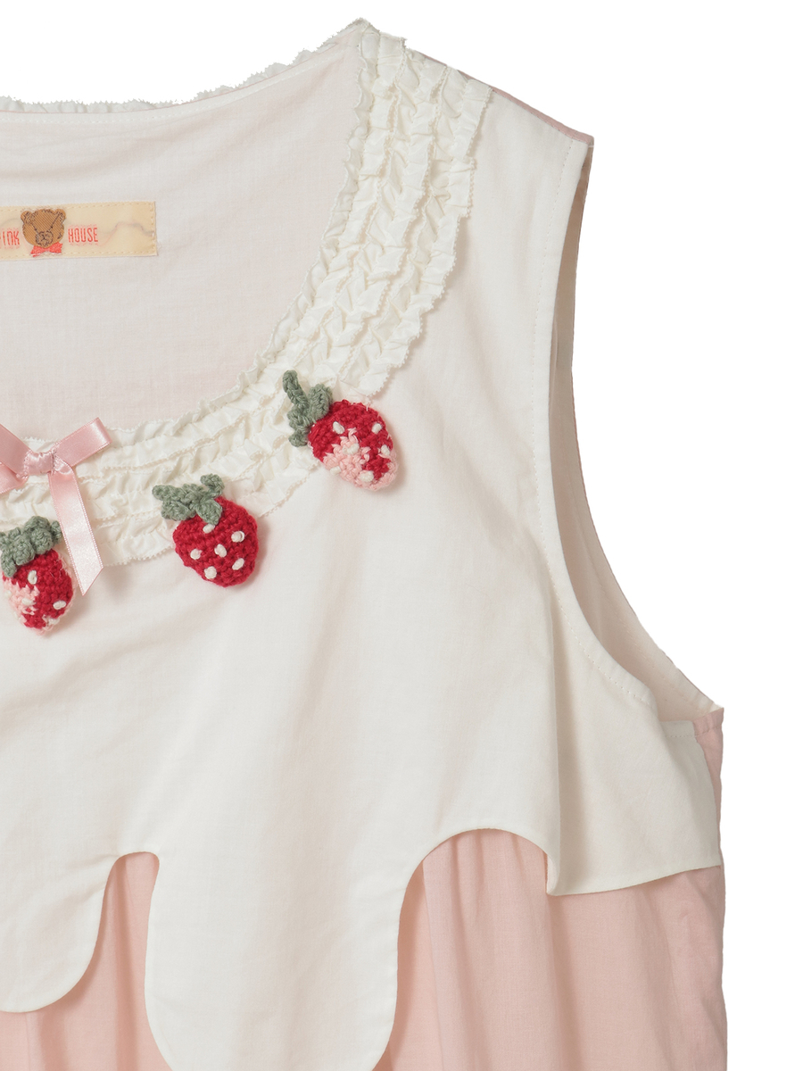 アニバーサリーケーキモチーフパッチワークワンピース 詳細画像 クリーム 4
