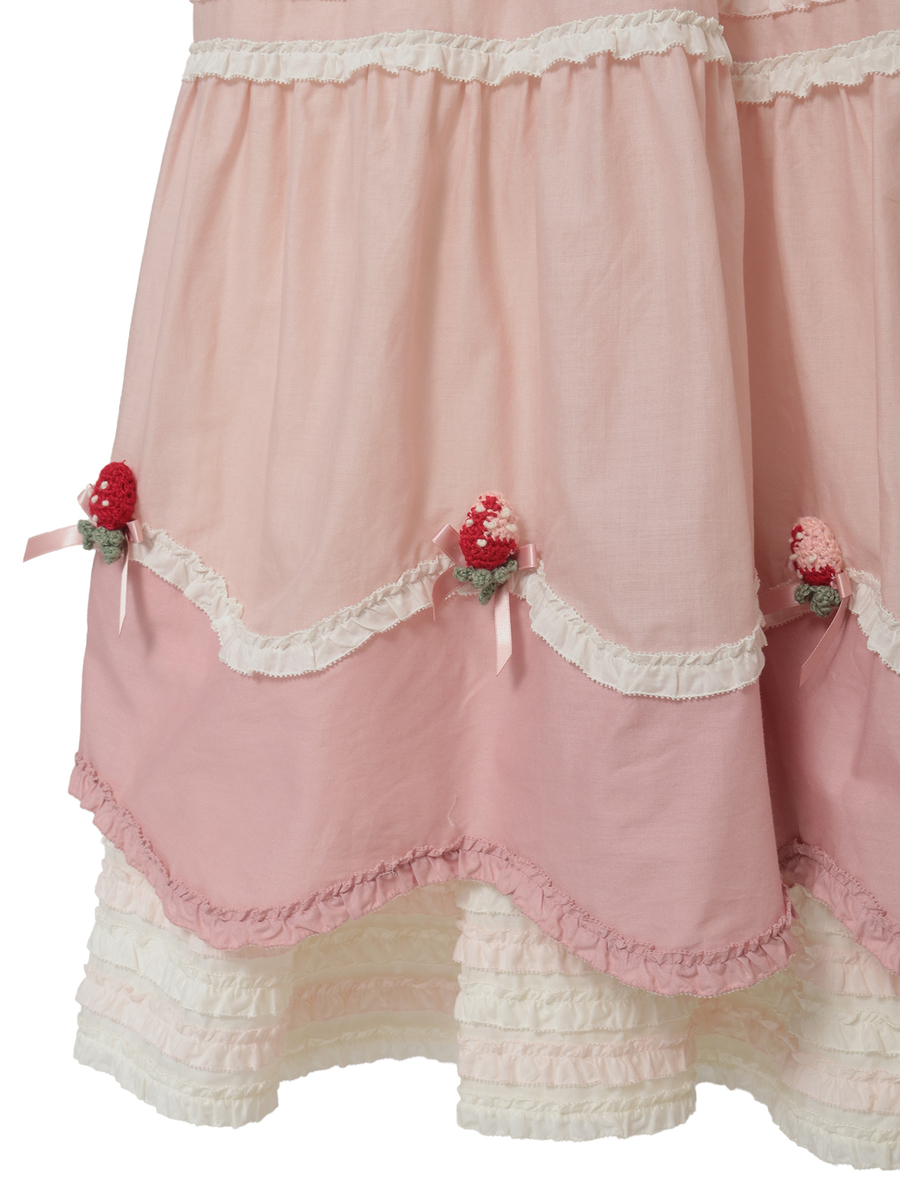 アニバーサリーケーキモチーフパッチワークワンピース 詳細画像 クリーム 5