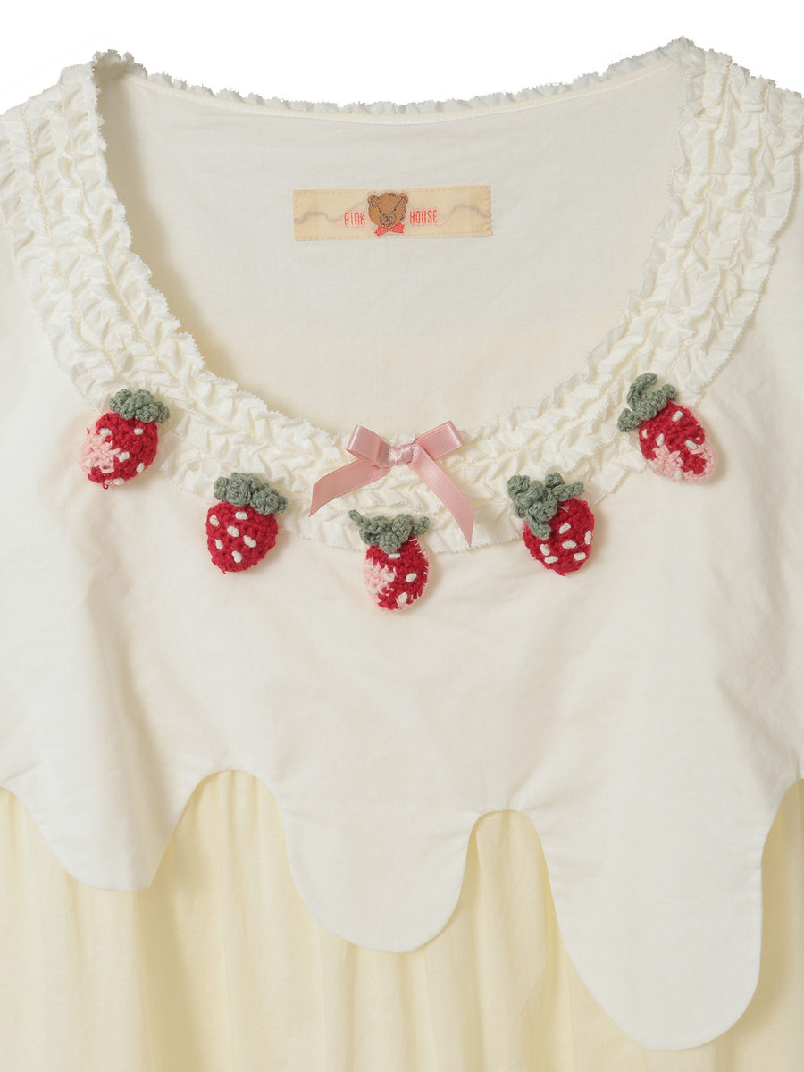 アニバーサリーケーキモチーフパッチワークワンピース 詳細画像 クリーム 7