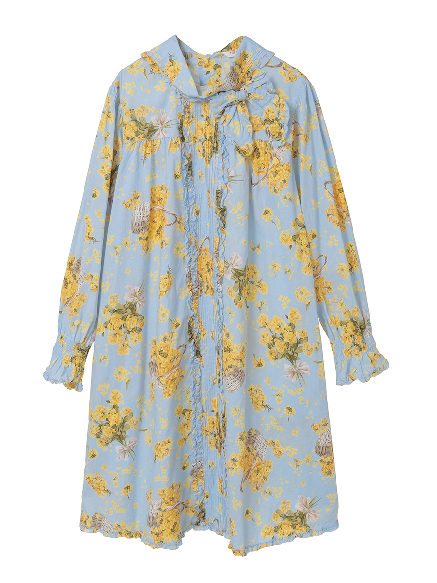 なのはなプリントチュニックブラウス 詳細画像 クリーム 1