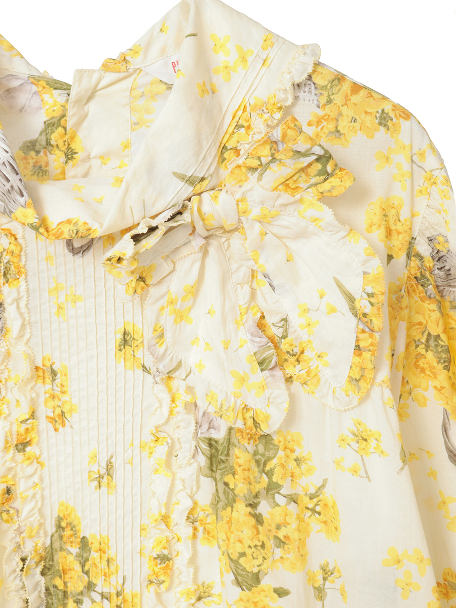 なのはなプリントチュニックブラウス 詳細画像 クリーム 12