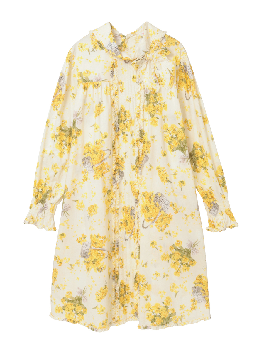 なのはなプリントチュニックブラウス 詳細画像 クリーム 1