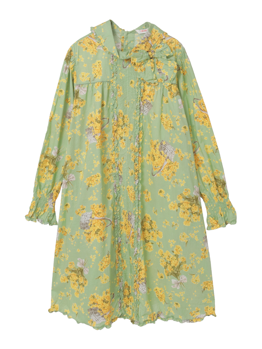 なのはなプリントチュニックブラウス 詳細画像 ミントグリーン 1