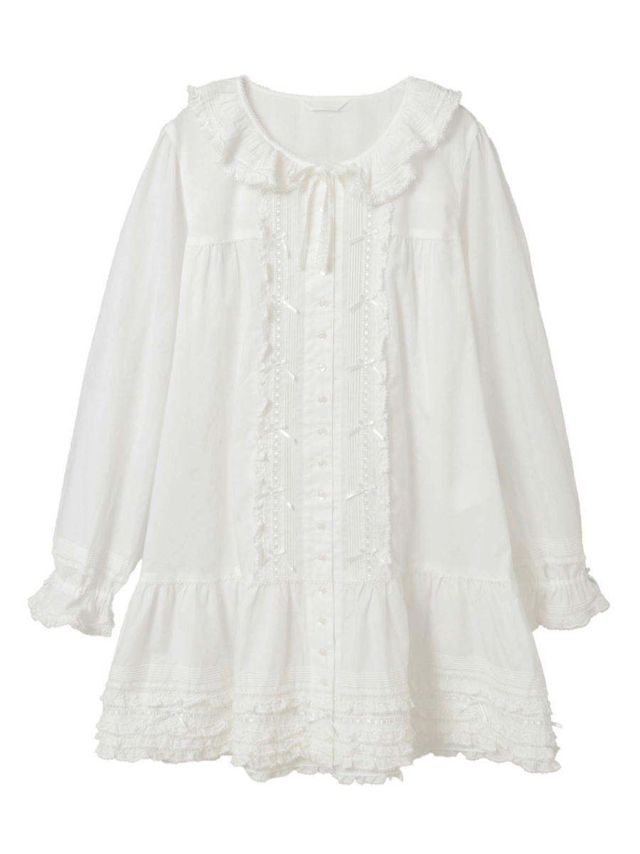 ローンチュニックブラウス 詳細画像 シロ 1