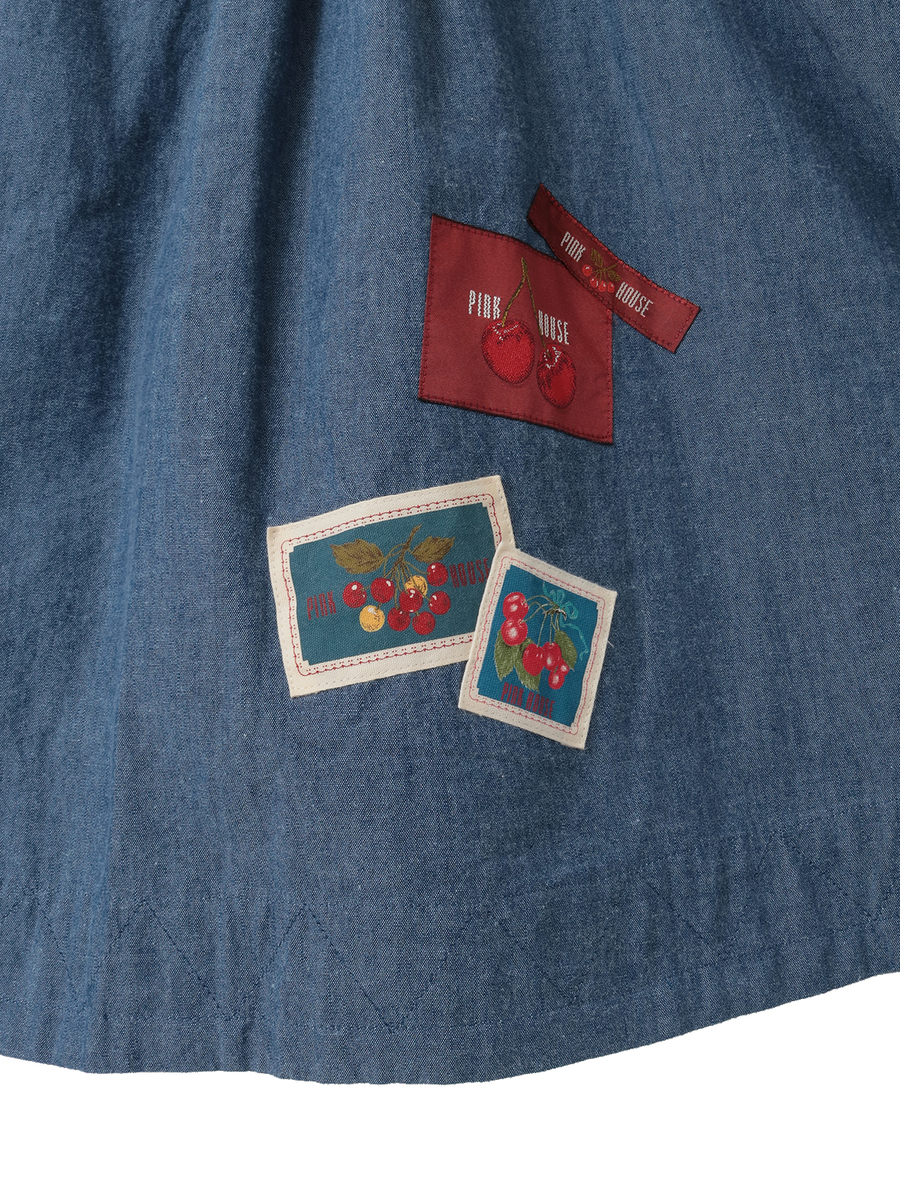 ネームワッペン使いダンガリーチュニックブラウス 詳細画像 アカ 10