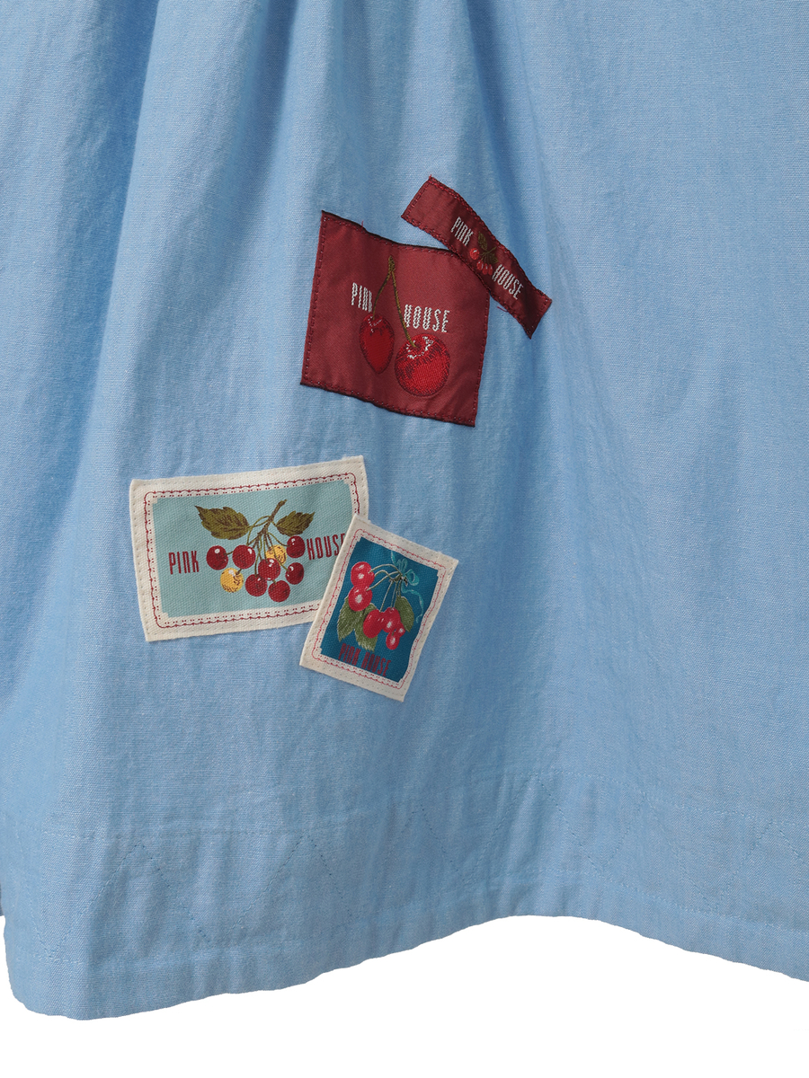 ネームワッペン使いダンガリーチュニックブラウス 詳細画像 アカ 6