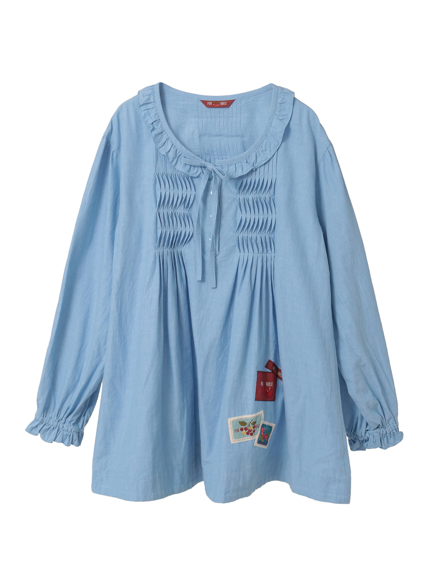 ネームワッペン使いダンガリーチュニックブラウス 詳細画像 ブリーチ 1