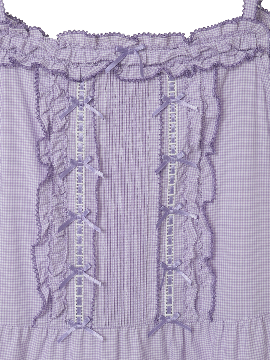 フリル使いキャミソールチュニックブラウス 詳細画像 ラベンダー 12