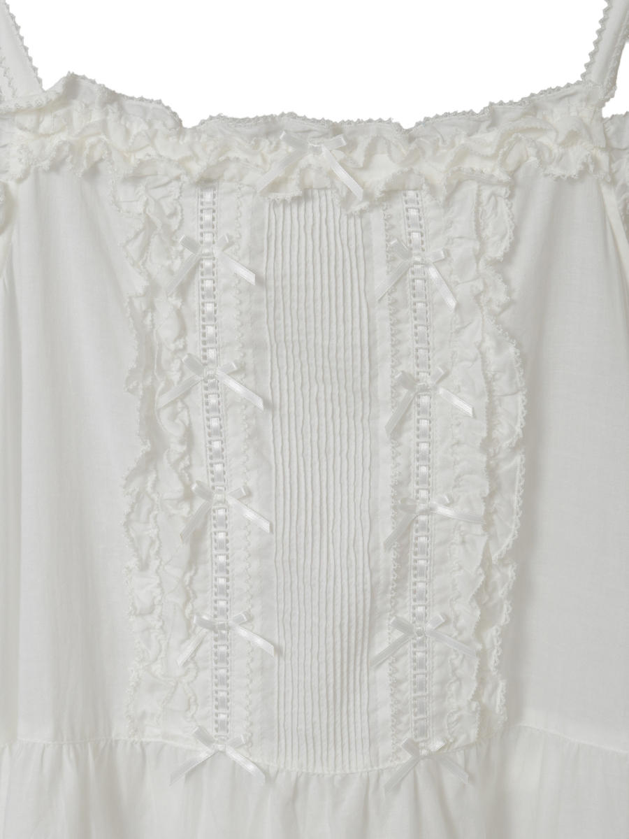 フリル使いキャミソールチュニックブラウス 詳細画像 ラベンダー 16