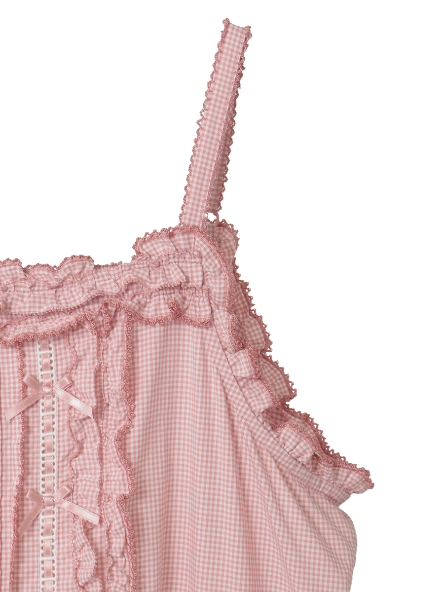 フリル使いキャミソールチュニックブラウス 詳細画像 ラベンダー 4