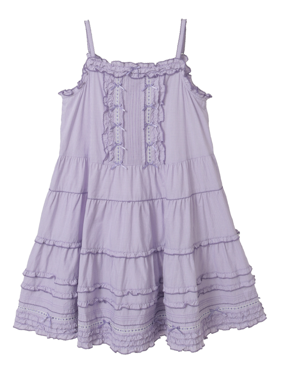 フリル使いキャミソールチュニックブラウス 詳細画像 ラベンダー 1