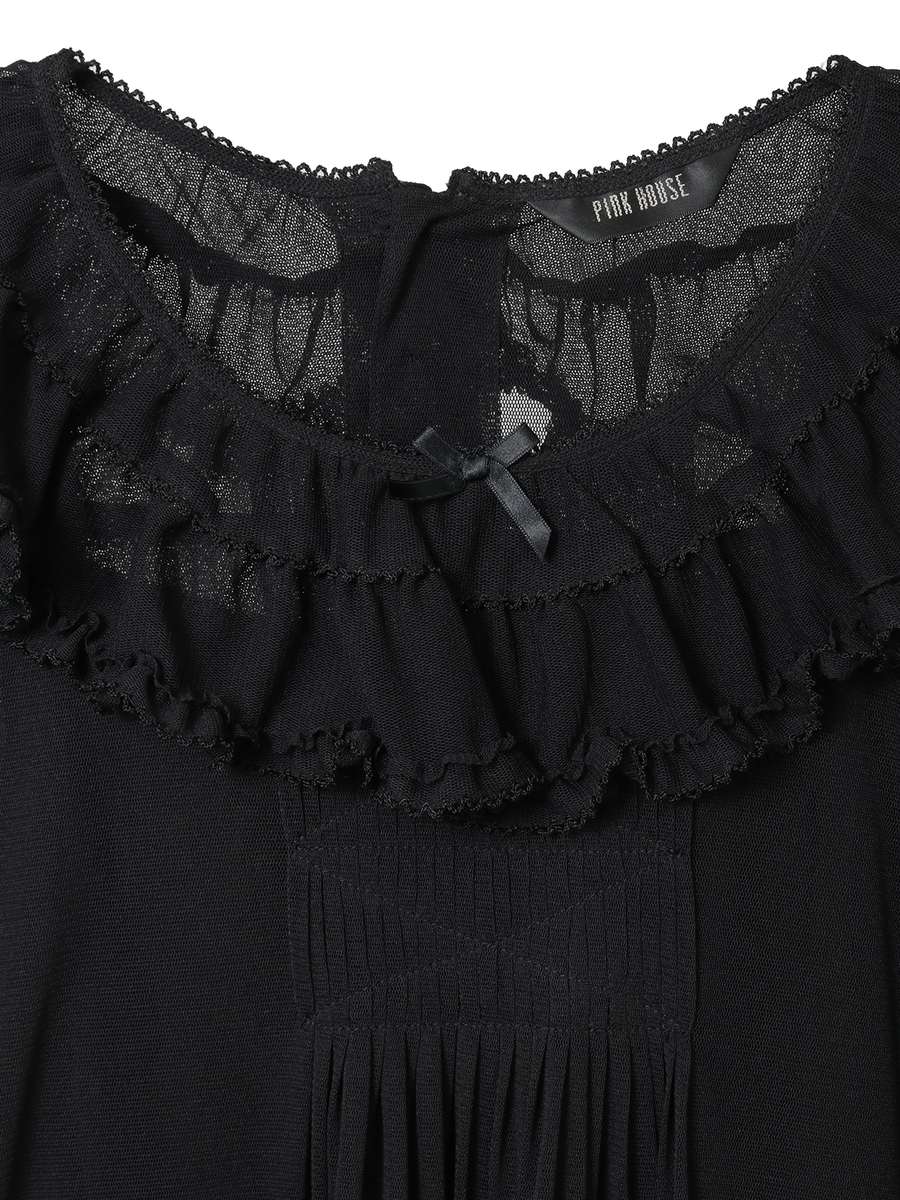 ソフトチュールチュニックブラウス 詳細画像 ピンク 10