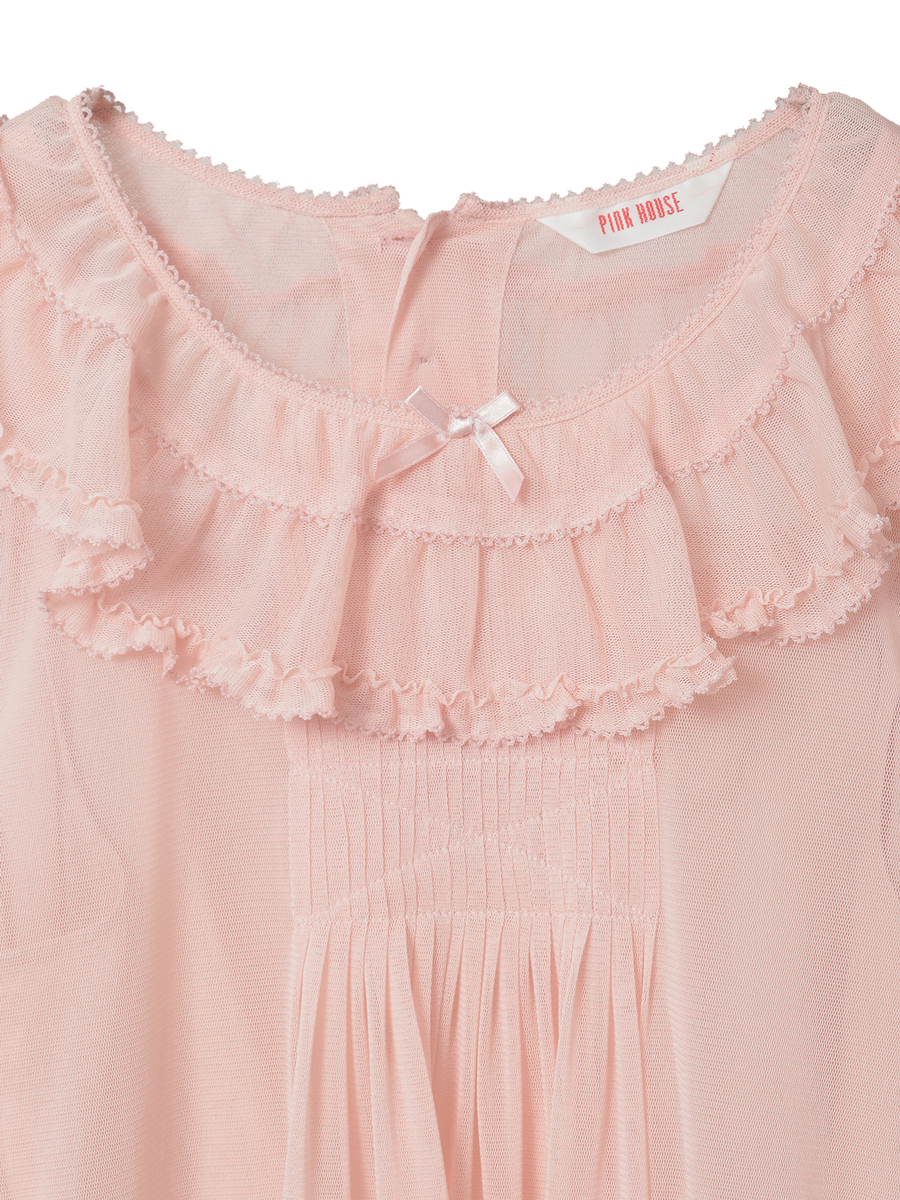 ソフトチュールチュニックブラウス 詳細画像 ピンク 16