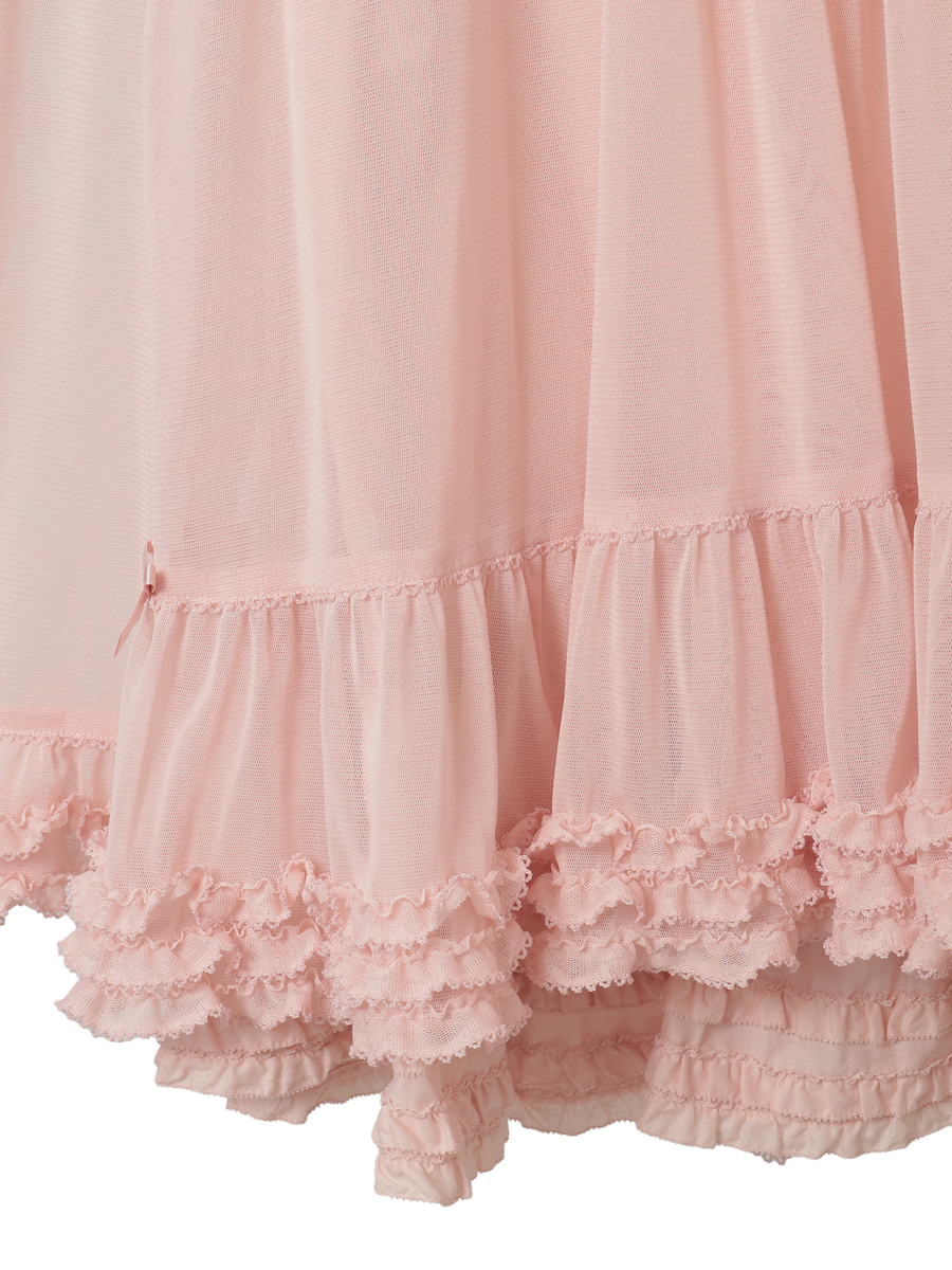 ソフトチュールチュニックブラウス 詳細画像 ピンク 17