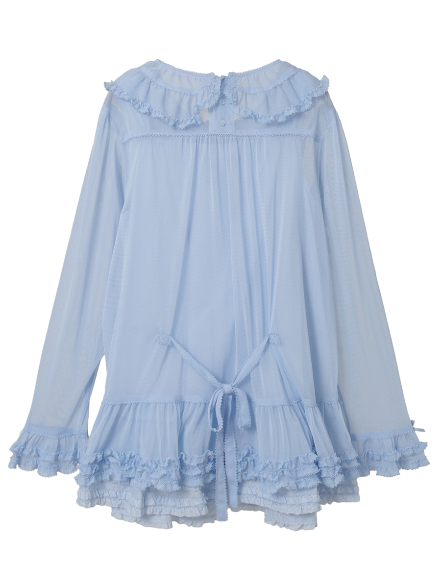 ソフトチュールチュニックブラウス 詳細画像 ピンク 2