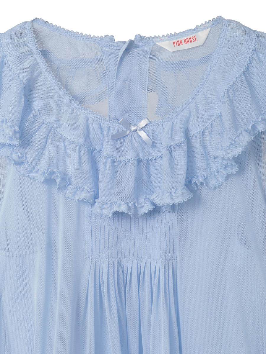 ソフトチュールチュニックブラウス 詳細画像 ピンク 3