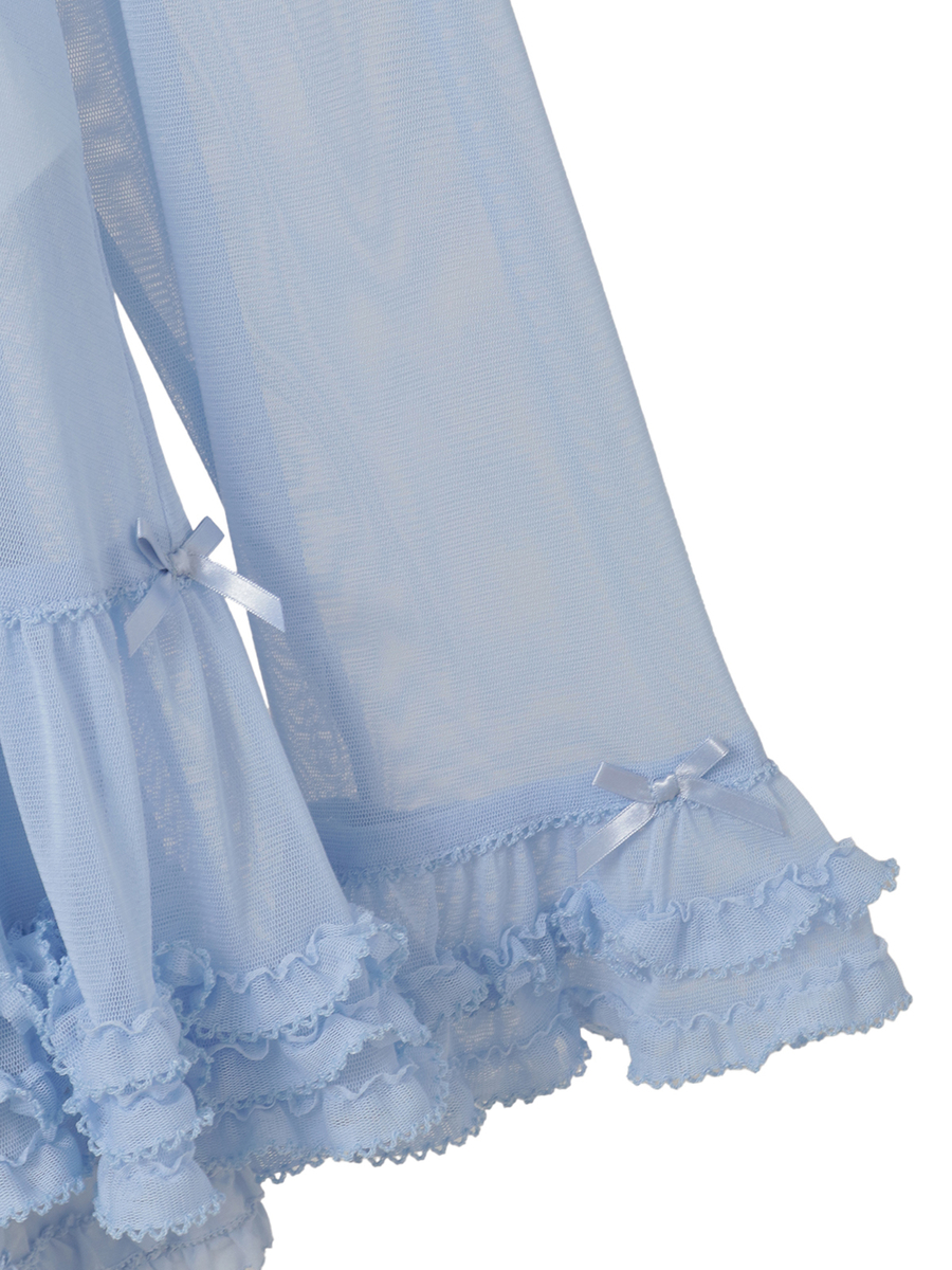 ソフトチュールチュニックブラウス 詳細画像 ピンク 5