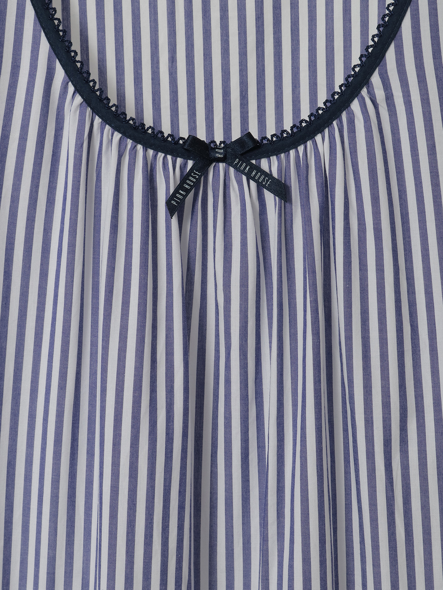 ストライプノースリーブチュニックブラウス 詳細画像 アカ 6