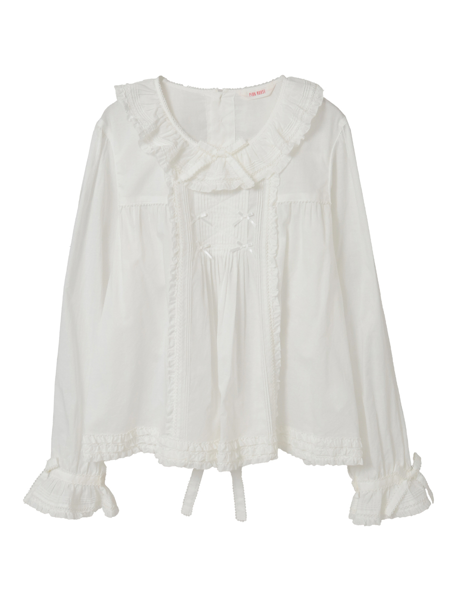 ローンブラウス 詳細画像 シロ 1