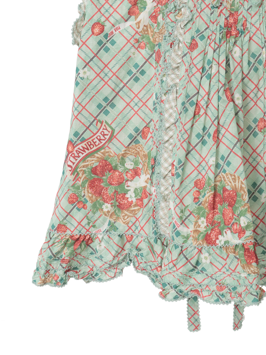 苺リースプリントノースリーブブラウス 詳細画像 クロ 10