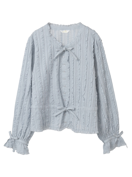 フリル使いローンブラウス