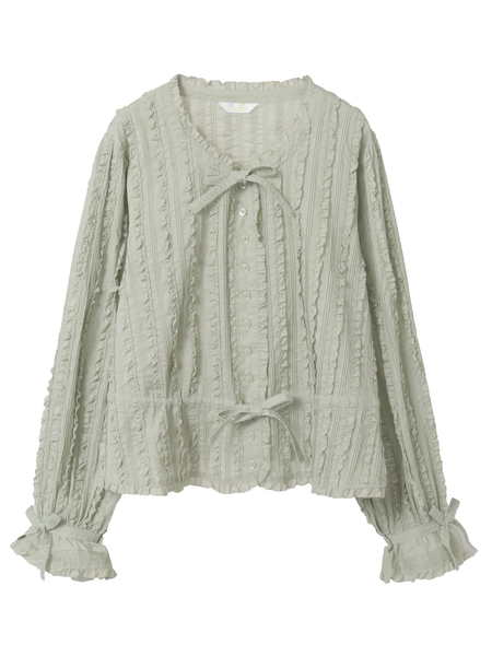 フリル使いローンブラウス