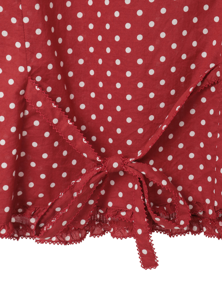 フリル使いノースリーブブラウス 詳細画像 ネイビー&times;シロ 6