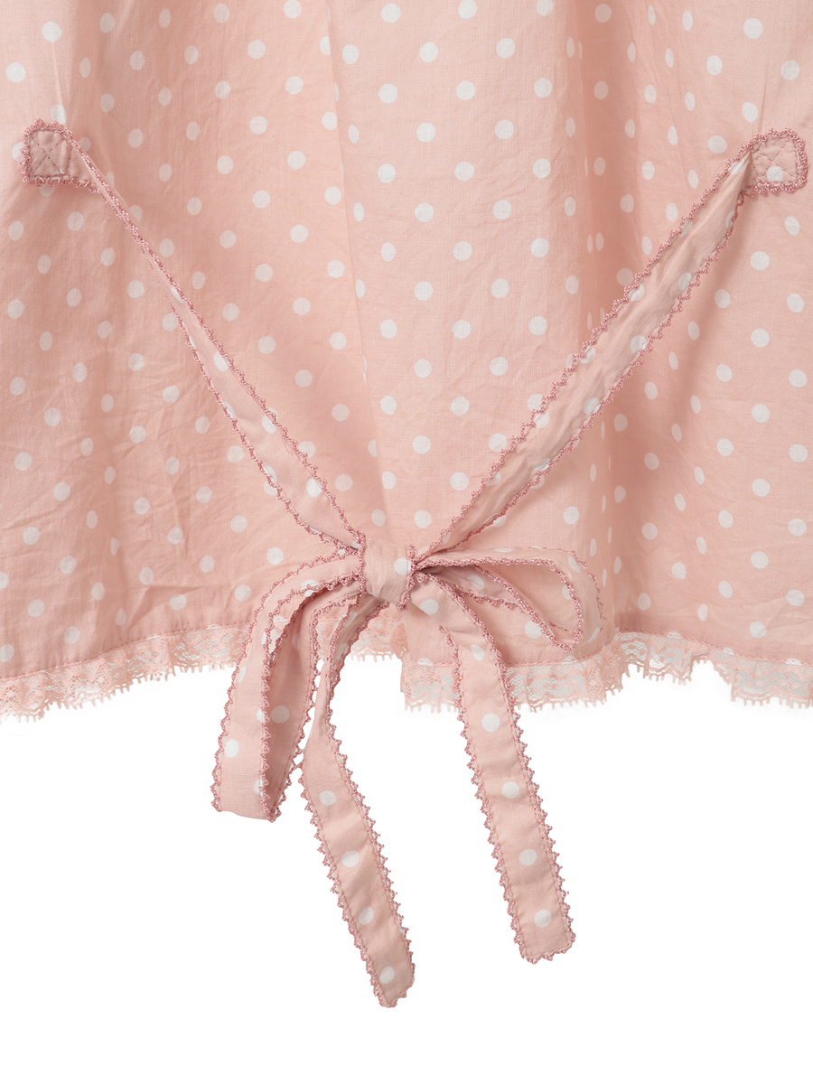 レース使い襟付きブラウス 詳細画像 ネイビー&times;シロ 6