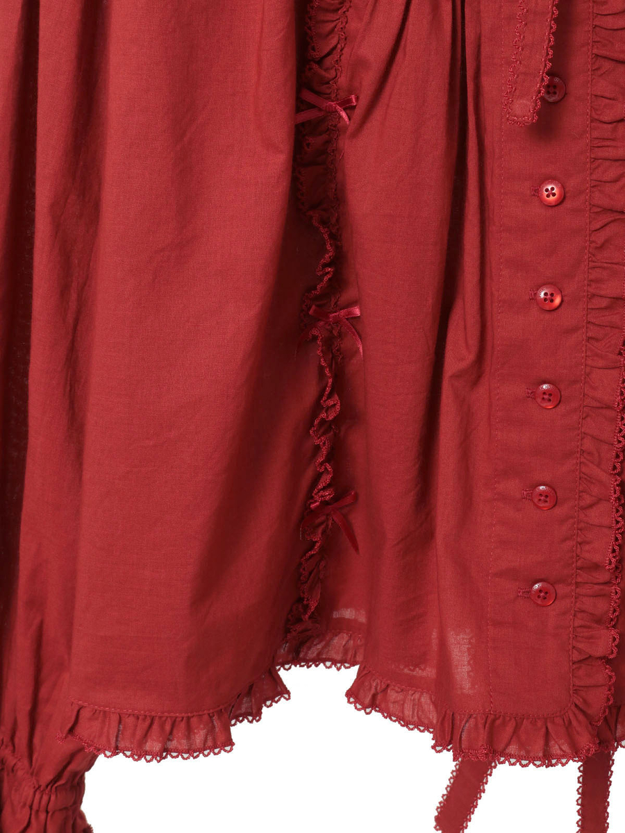 フリル使いローンフードブラウス 詳細画像 ピンク 10