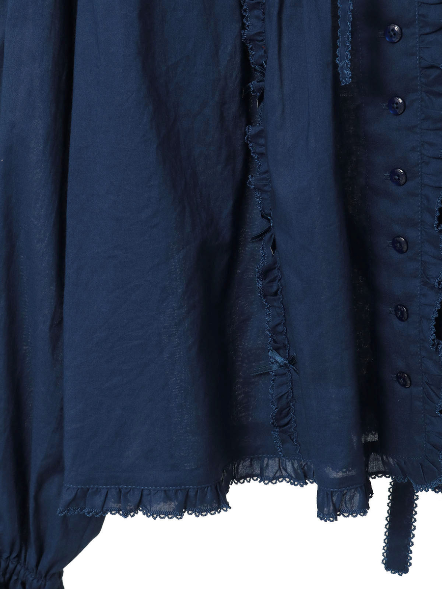 フリル使いローンフードブラウス 詳細画像 ピンク 11