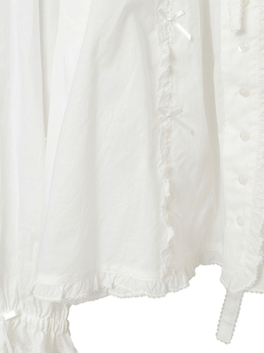 フリル使いローンフードブラウス 詳細画像 ピンク 9