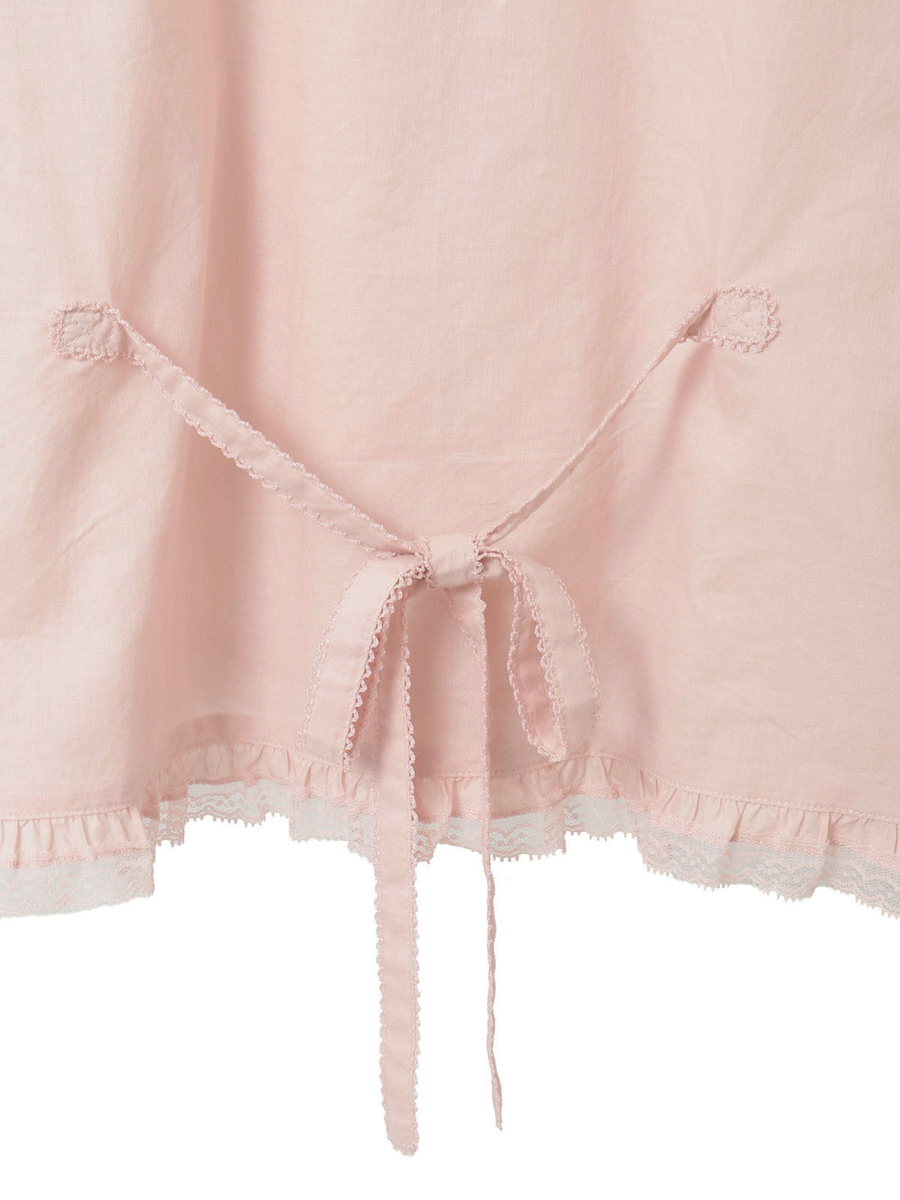 レース＆リボン使いローンブラウス 詳細画像 アカ 6