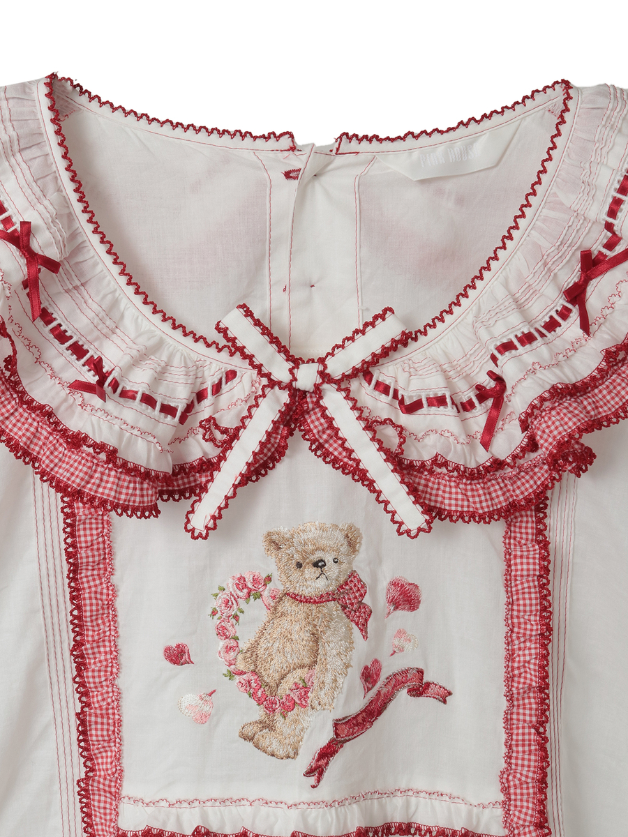 テディローズ刺繍使いブラウス 詳細画像 シロ 3