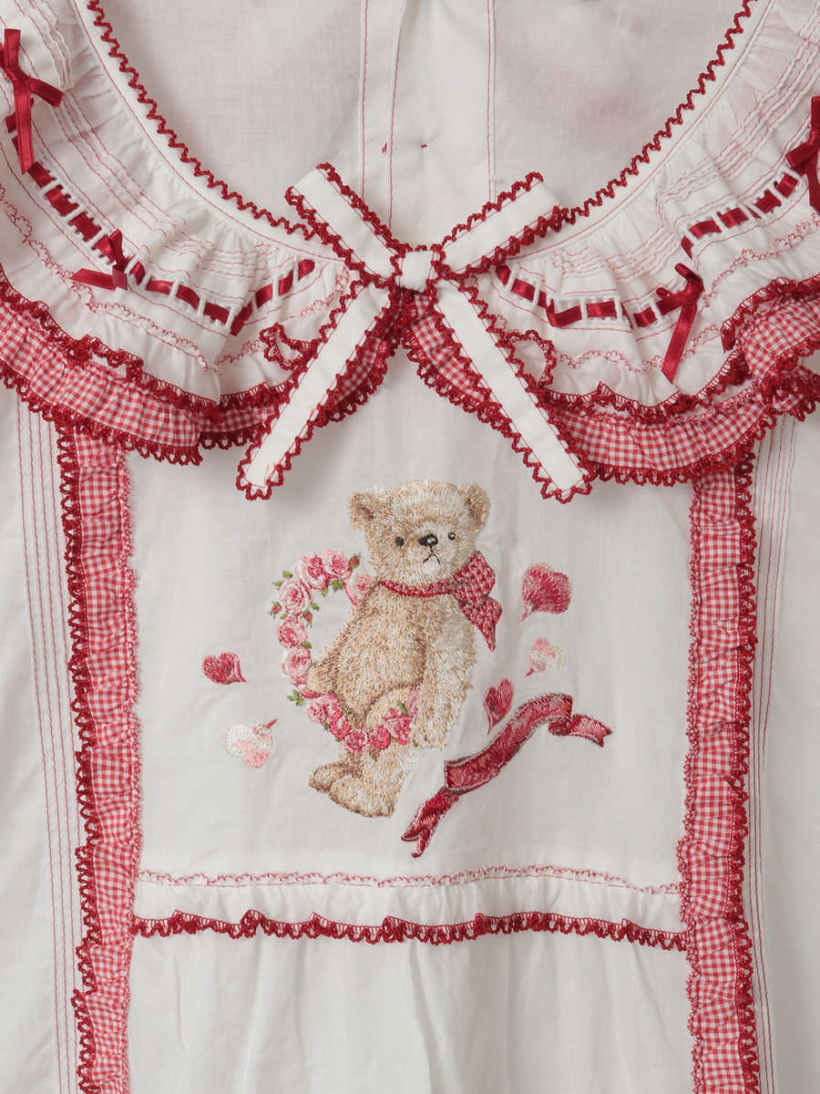 テディローズ刺繍使いブラウス 詳細画像 シロ 8