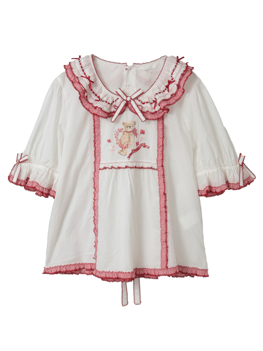 テディローズ刺繍使いブラウス 詳細画像 シロ 1