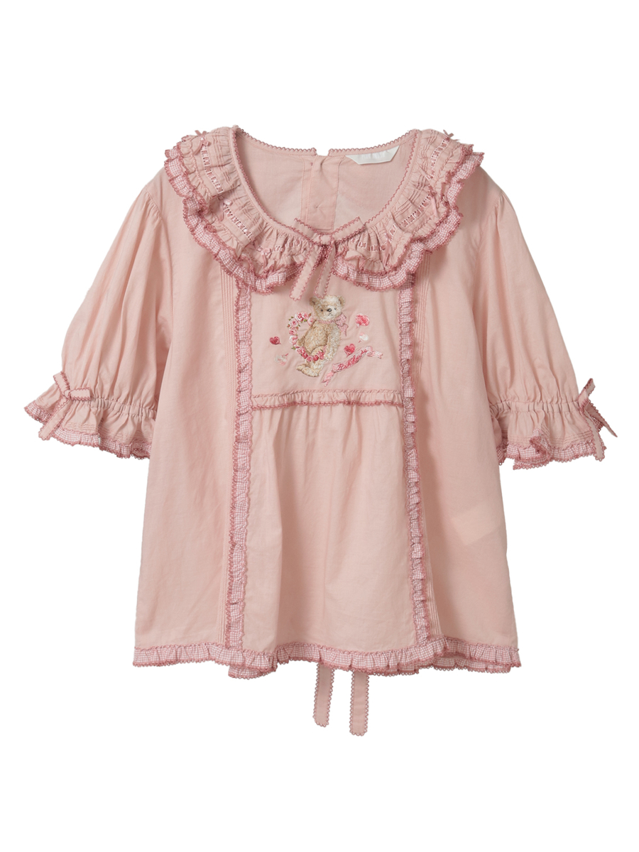 テディローズ刺繍使いブラウス 詳細画像 ピンク 1