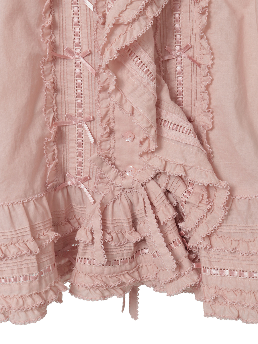 ミニリボンいっぱいローンオーバーブラウス 詳細画像 ピンク 12