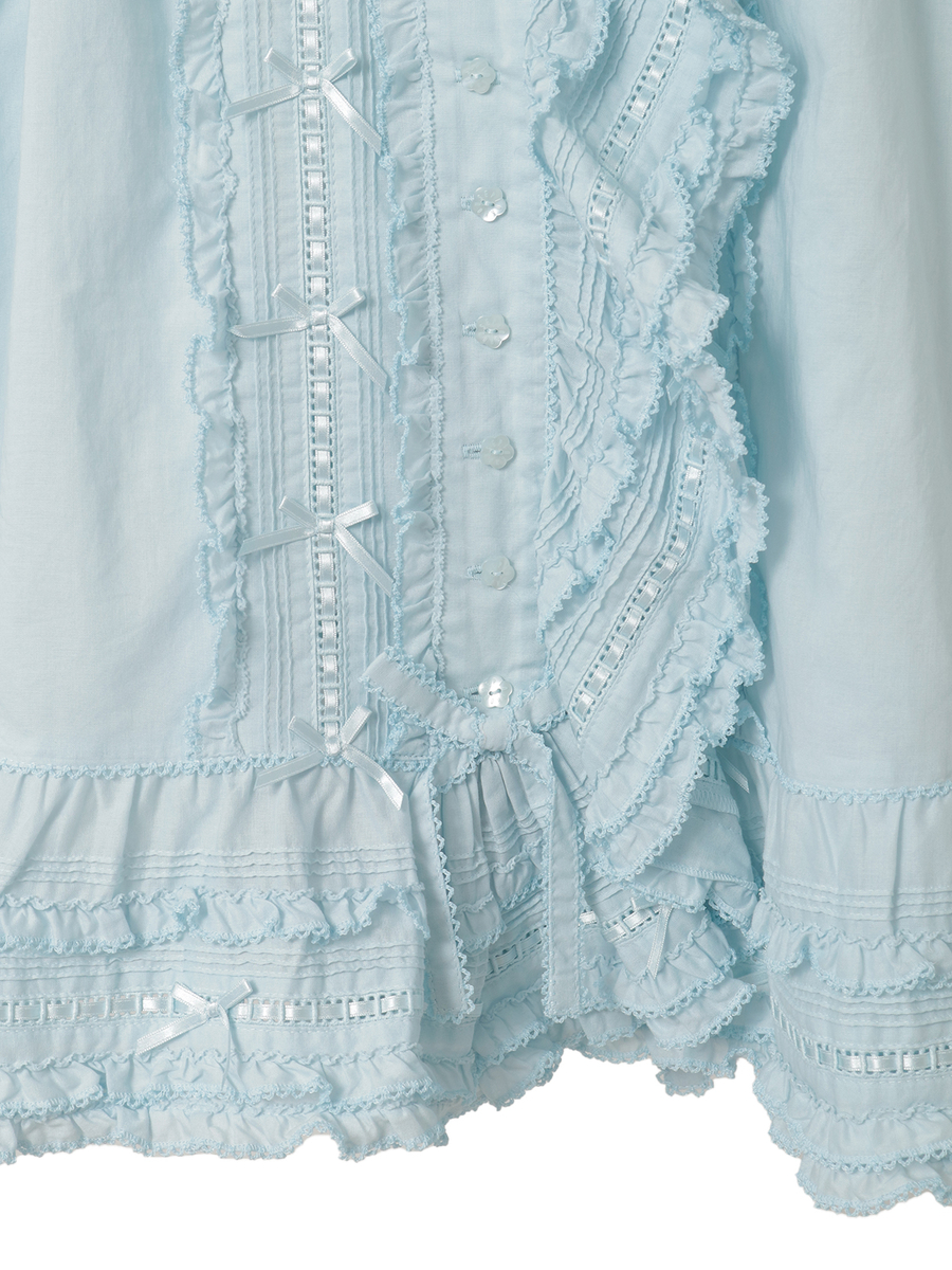 ミニリボンいっぱいローンオーバーブラウス 詳細画像 ピンク 14