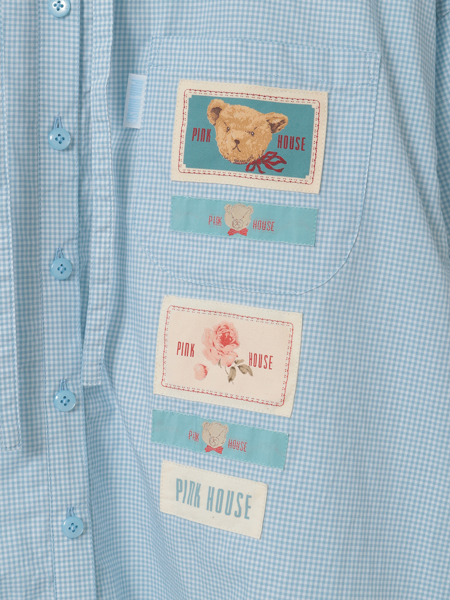 ネームワッペン使いギンガムフードブラウス 詳細画像 クロ 11