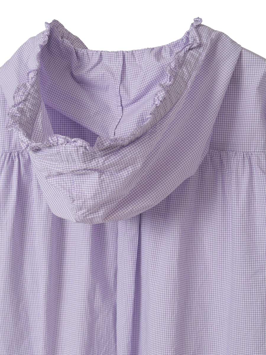 ネームワッペン使いギンガムフードブラウス 詳細画像 クロ 4