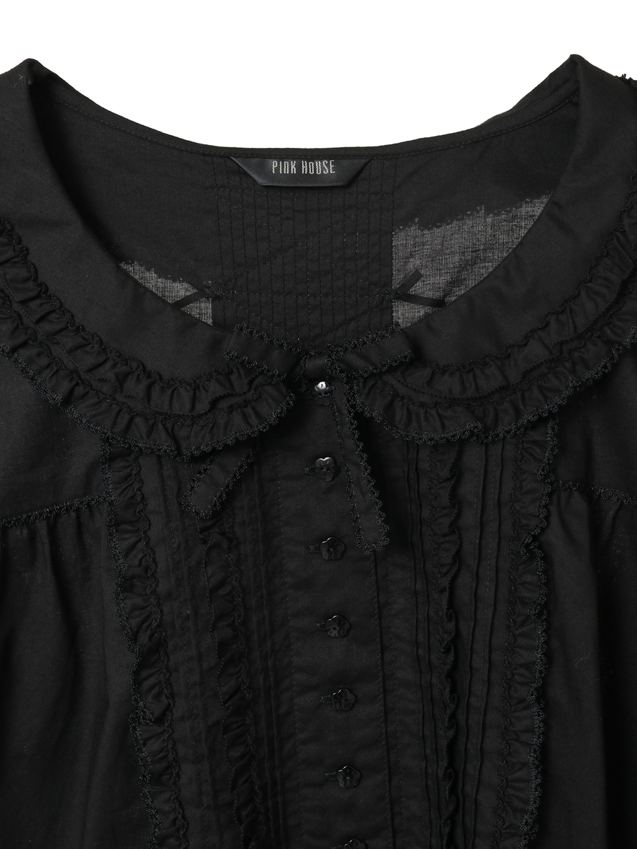 襟付きローンブラウス 詳細画像 ペールピンク 10