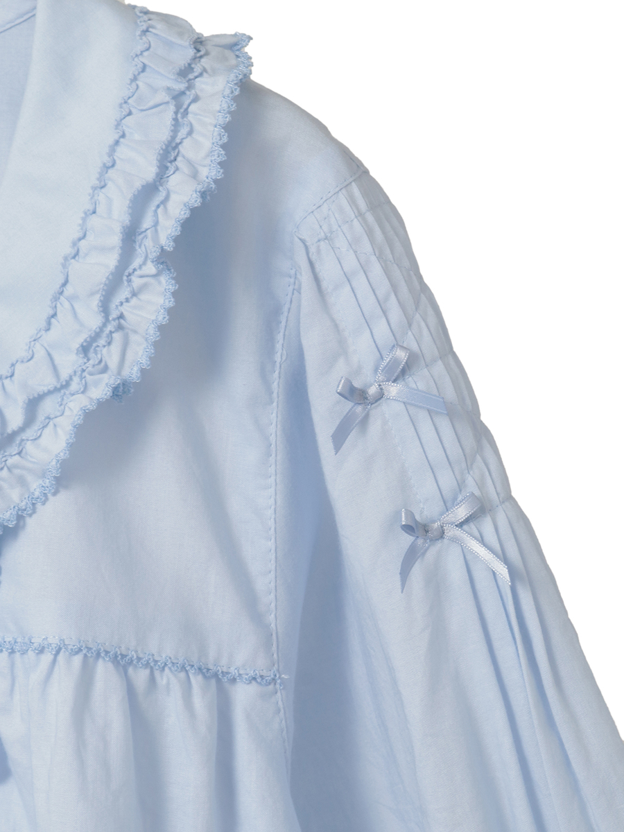 襟付きローンブラウス 詳細画像 ペールピンク 14