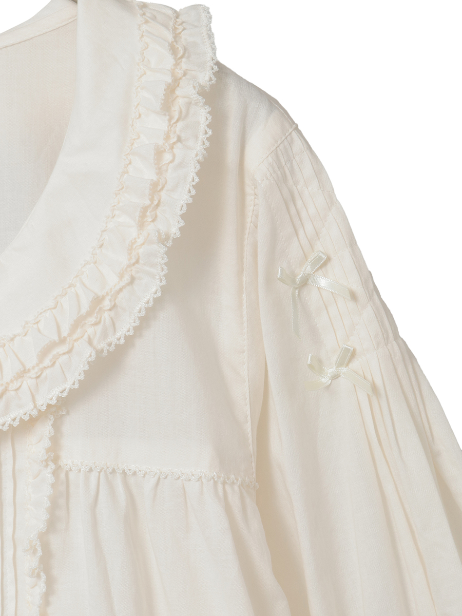 襟付きローンブラウス 詳細画像 ペールピンク 18