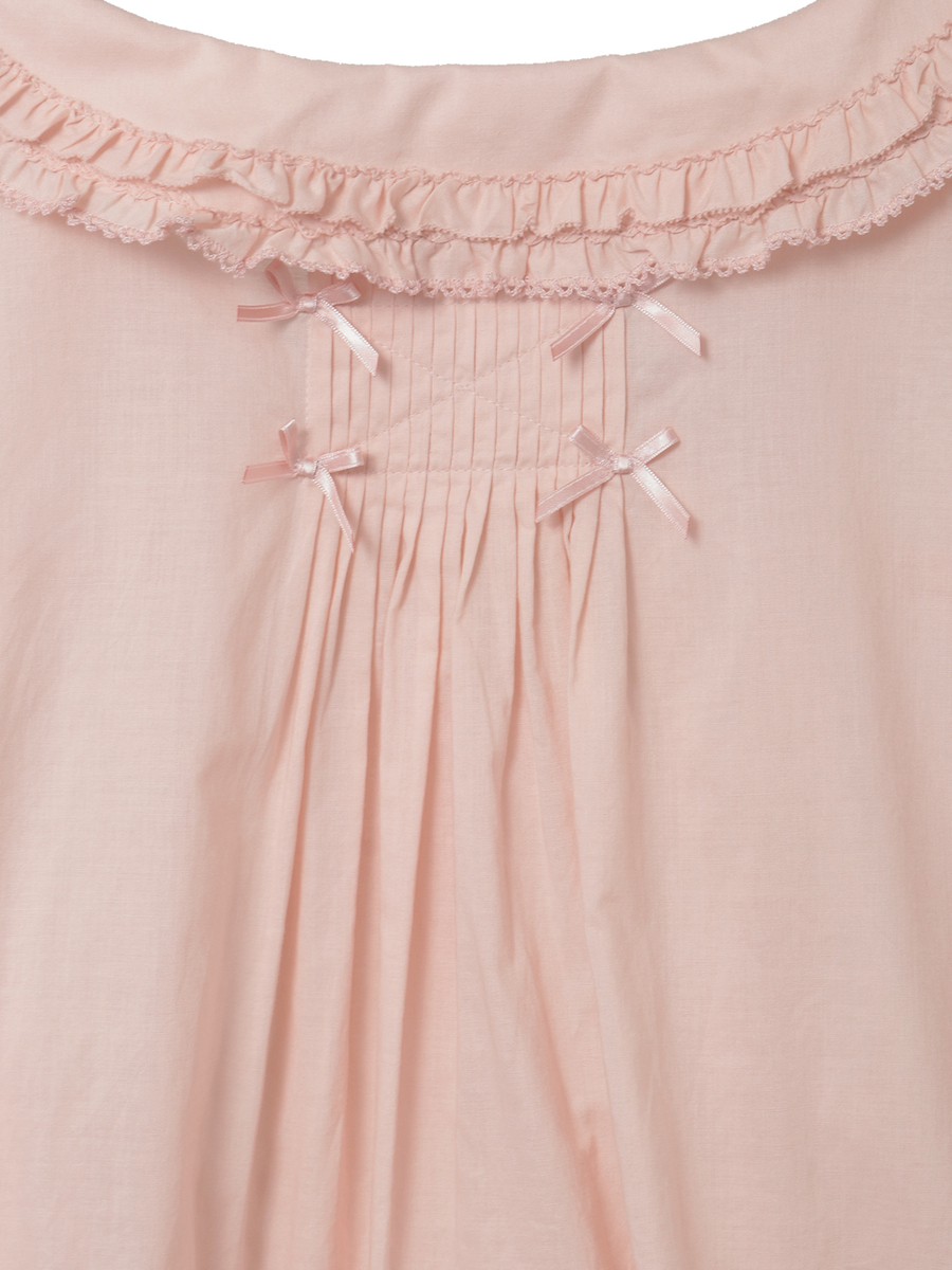 襟付きローンブラウス 詳細画像 ペールピンク 4